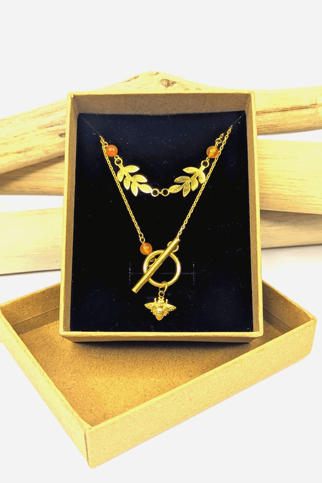 Compo choker Ida et collier Maya - Cornaline